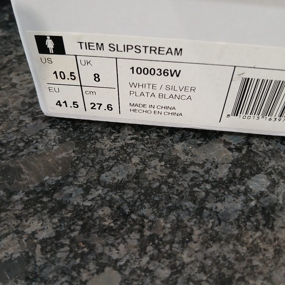 TIEM Slipstream women's white with silver cycling shoes, size 10.5 NEW - Picture 5 of 5